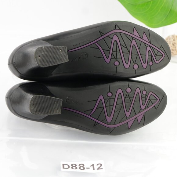 Earthies Womens Shipley Mary Jane Pumps Size 11 Black Leather Block Heel Shoes - Picture 8 of 12